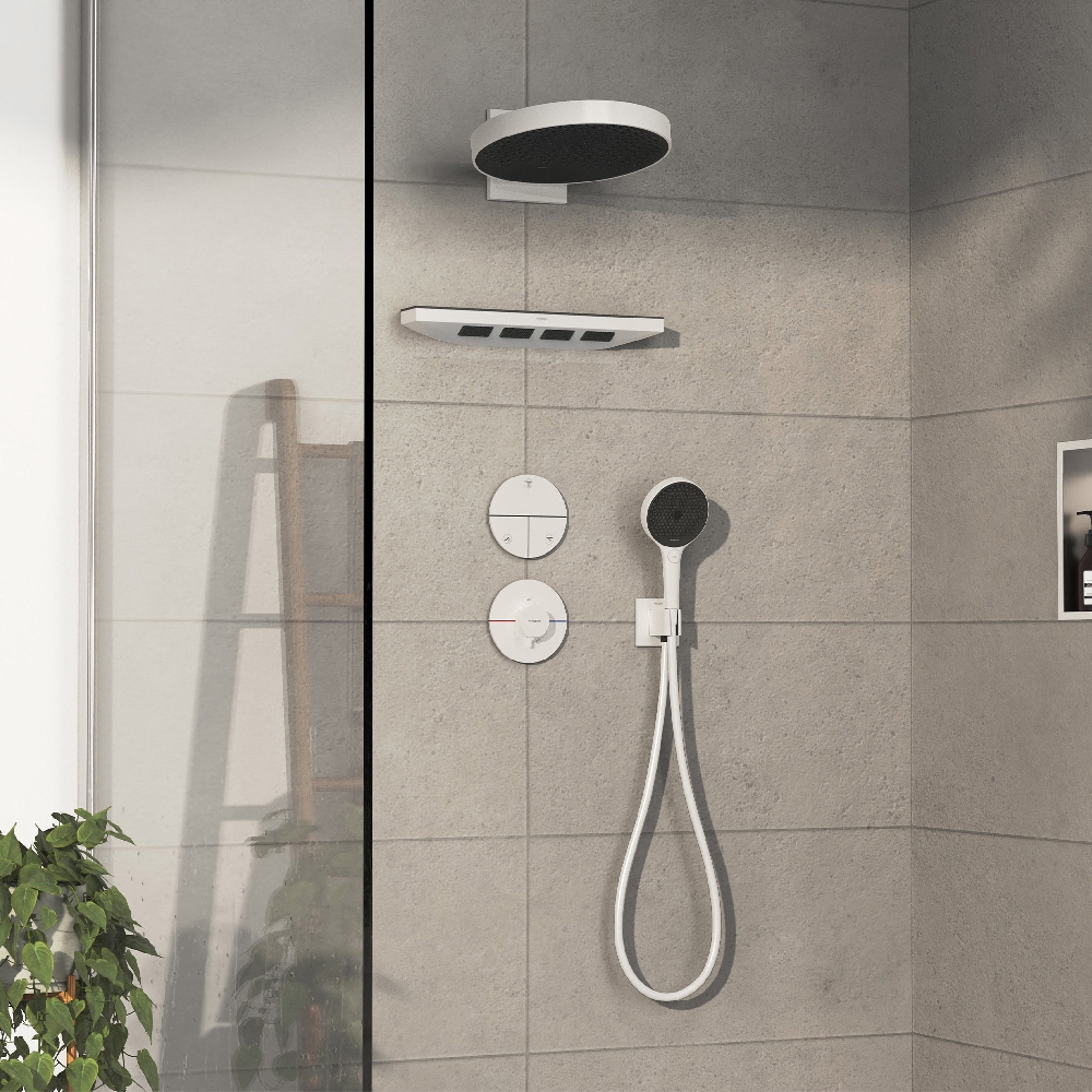 Hansgrohe ShowerSelect Comfort S bateria prysznicowa podtynkowa termostatyczna biały mat 15559700 - Wysyłka w 24h