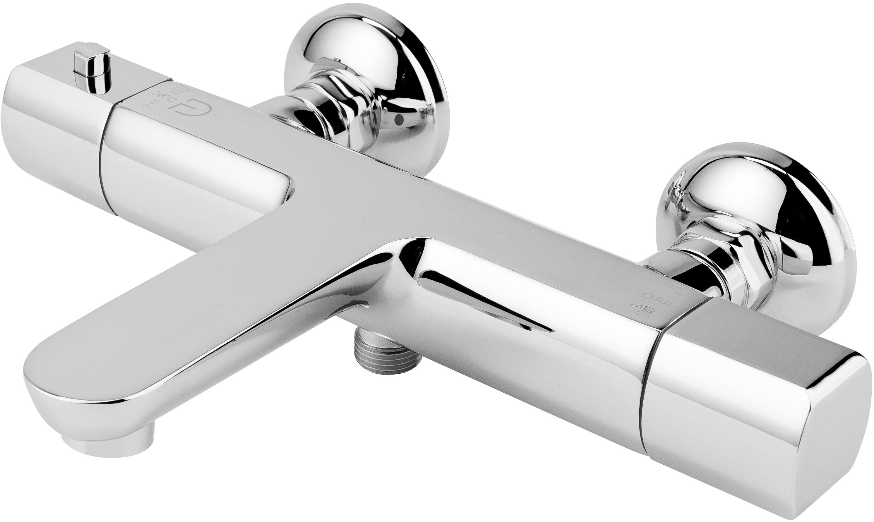 FDesign Stabilla bateria wannowo-prysznicowa ścienna termostatyczna chrom FD1-TS05-1-11