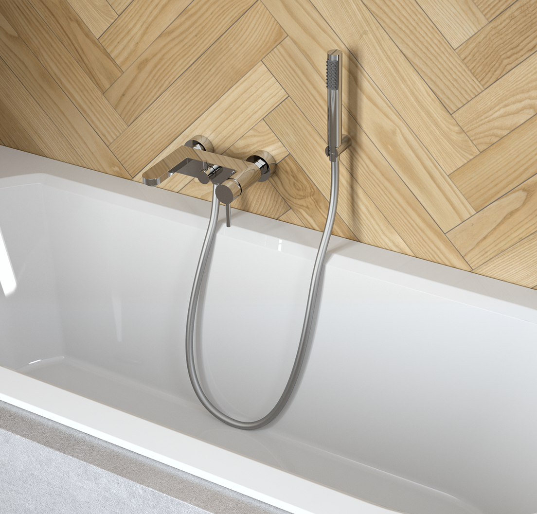 Besco Decco bateria wannowo-prysznicowa ścienna chrom BW-DS-CH