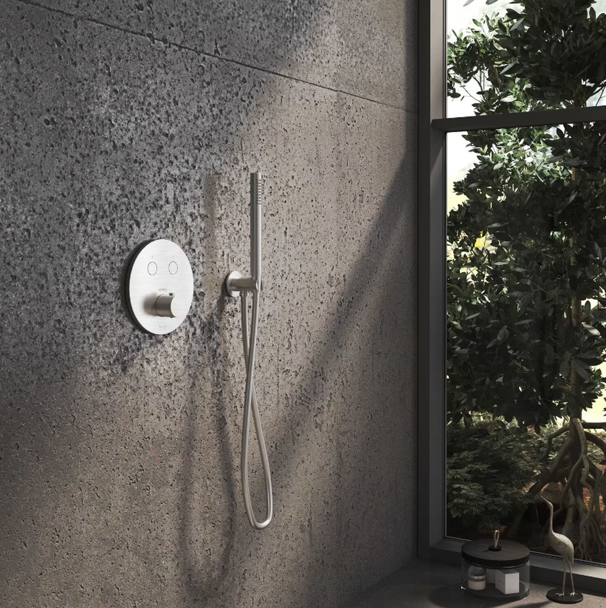 Kronenbach Smart Push bateria wannowo-prysznicowa podtynkowa termostatyczna stal 19044002ES - Wysyłka w 24h