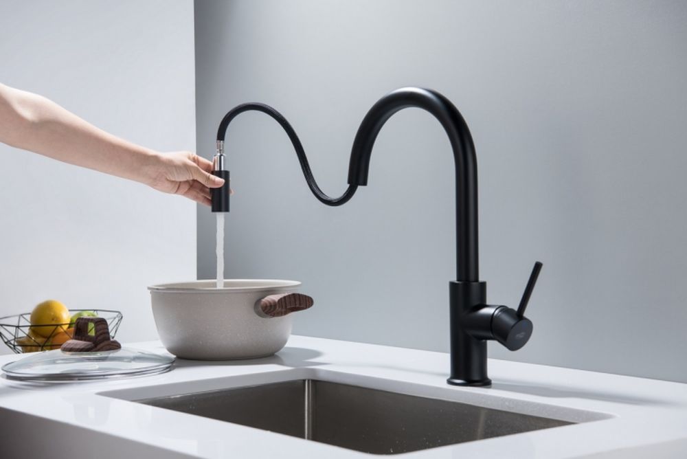 Blue Water Plaza Plus bateria kuchenna stojąca czarna