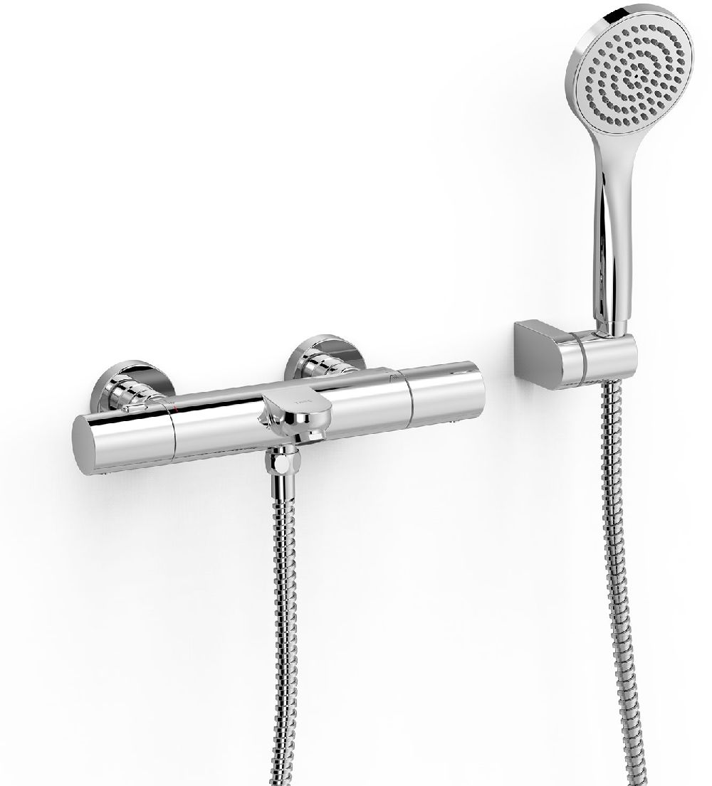 Tres Over-Wall bateria wannowo-prysznicowa ścienna termostatyczna chrom 19017419 - Wysyłka w 24h