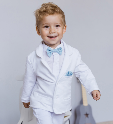 LaFerio Comfort Marynarka biała dla chłopca 92-116cm