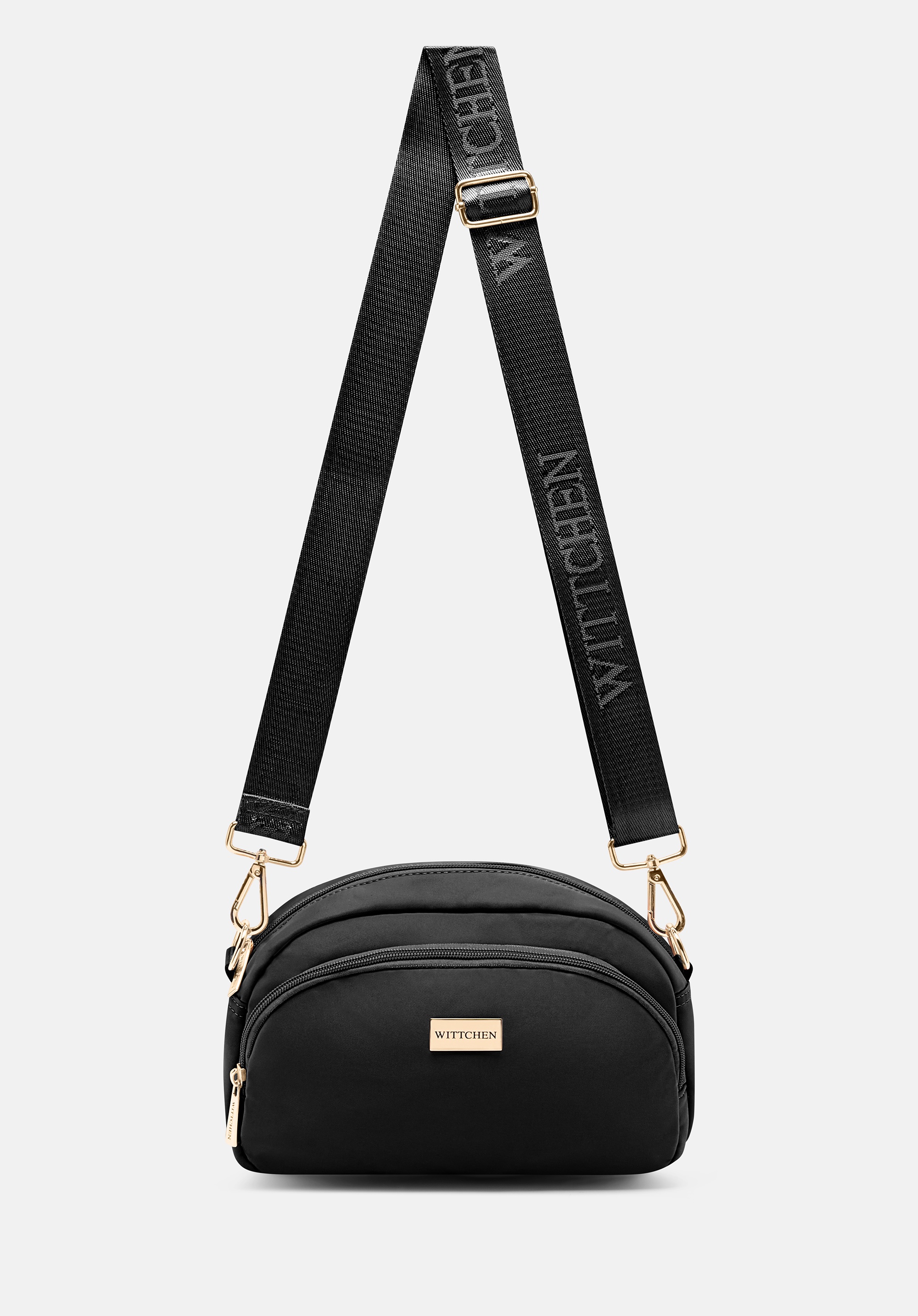 Damska torebka na ramię z nylonu czarna