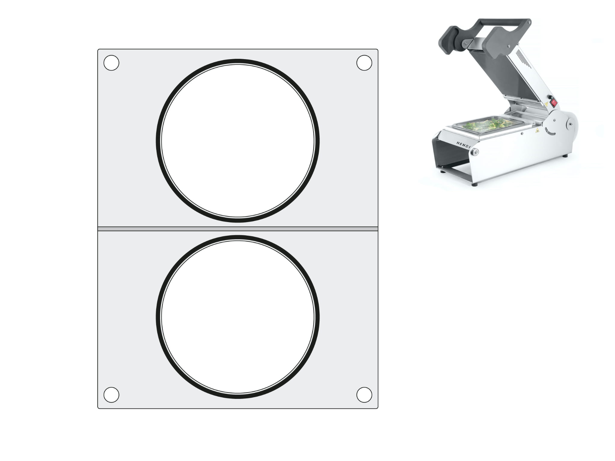 Matryca na dwa pojemniki do zupy 115 mm Hendi