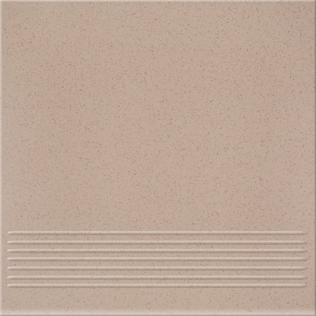 Gres techniczny stopnica K300 dark beige mat 30x30 gat. I
