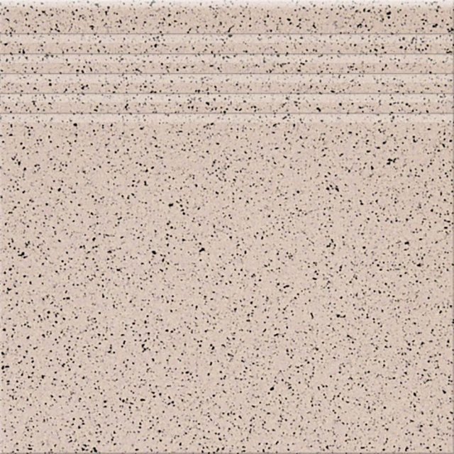 Gres techniczny stopnica MONT BLANC beige-black mat pcs 30x30 gat. I