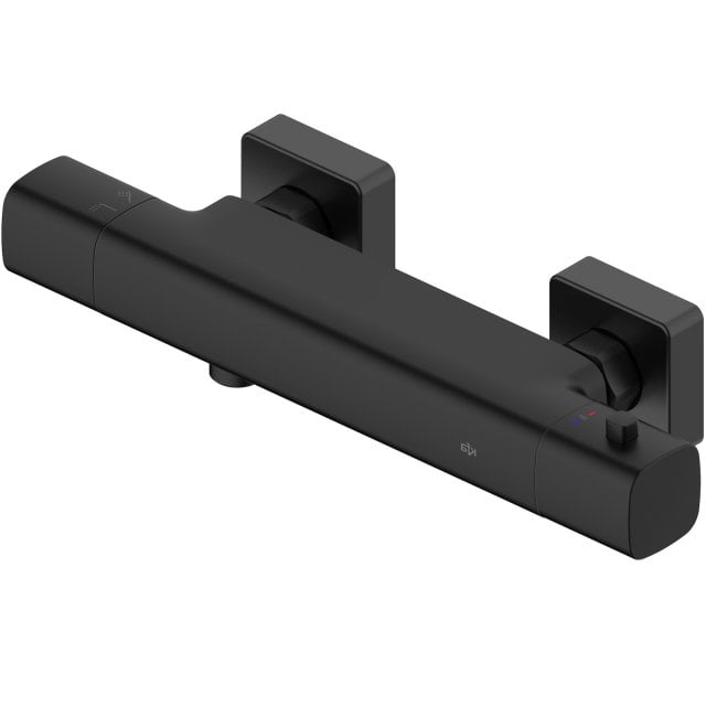 KFA Bateria prysznicowa MALAGA termostatyczna ścienna czarna 5756-010