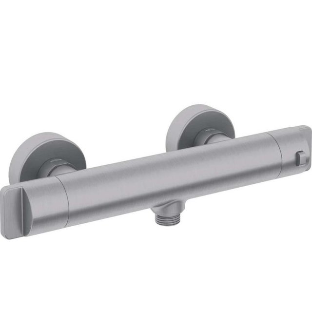 DEANTE Bateria prysznicowa ścienna THERM termostatyczna stal szczotko