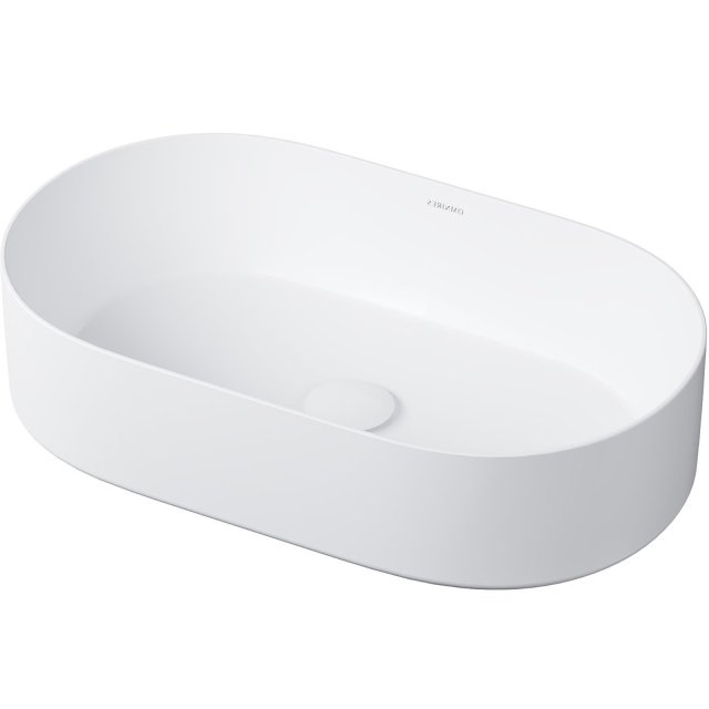 OMNIRES Umywalka nablatowa MESA 53 owalna biały mat MESA530BM