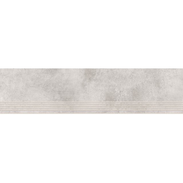 Gres szkliwiony stopnica GENFORD light grey mat 29,8x119,8 gat. I Cer