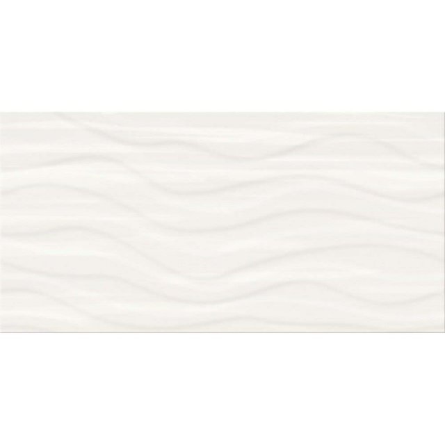 Płytka ścienna SOFT ROMANTIC white wave structure satin 8mm 29,8x59,8
