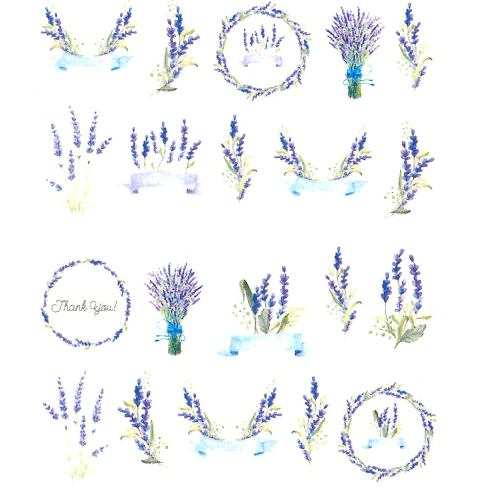 Naklejki wodne do paznokci kwiaty STZ-615