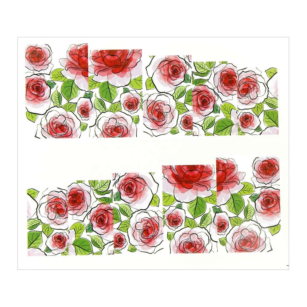 Naklejki wodne do paznokci arkusz 6,5 x 5,5cm na 10 palców A Nr 083
