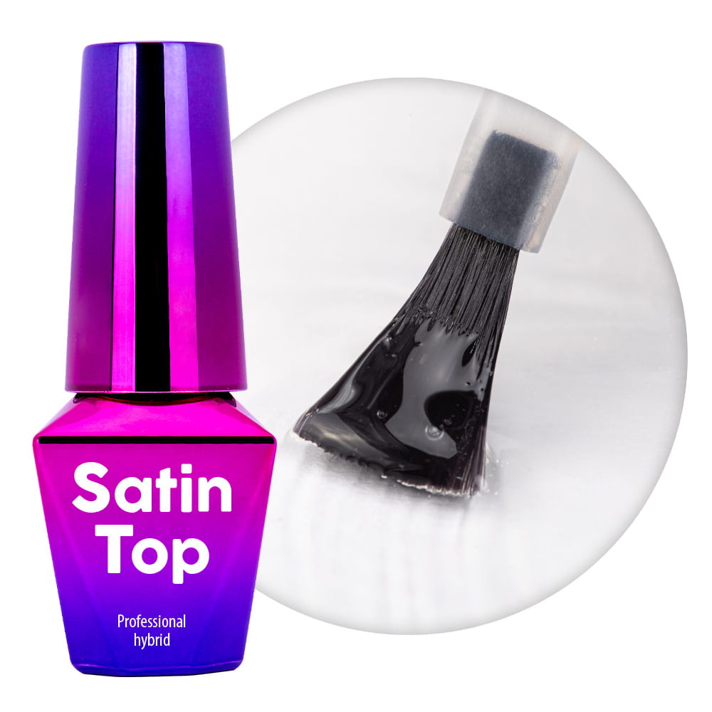 Satin Top MollyLac matowy top nawierzchniowy no wipe bez przemywania Clear 10 g