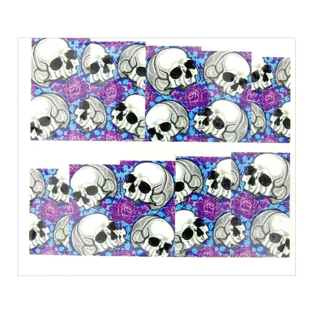 Naklejki wodne do paznokci arkusz 6,5 x 5,5cm na 10 palców YB Nr 956