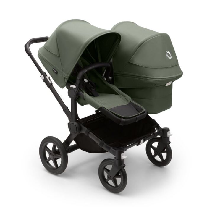 Bugaboo Donkey 5 Duo - wózek głęboko-spacerowy dla dwójki dzieci w różnym wieku -Black-Forest Green-Forest Green