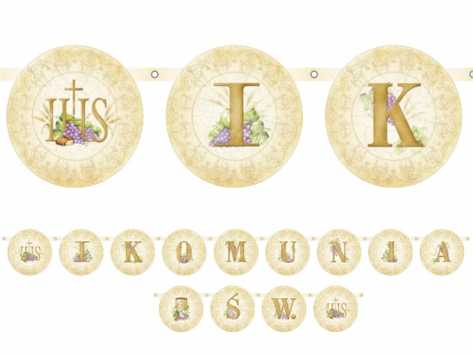 Baner I Komunia Św., 13 x 200cm