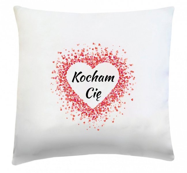 Poduszka na Walentynki 40x40 wz. Serce 14