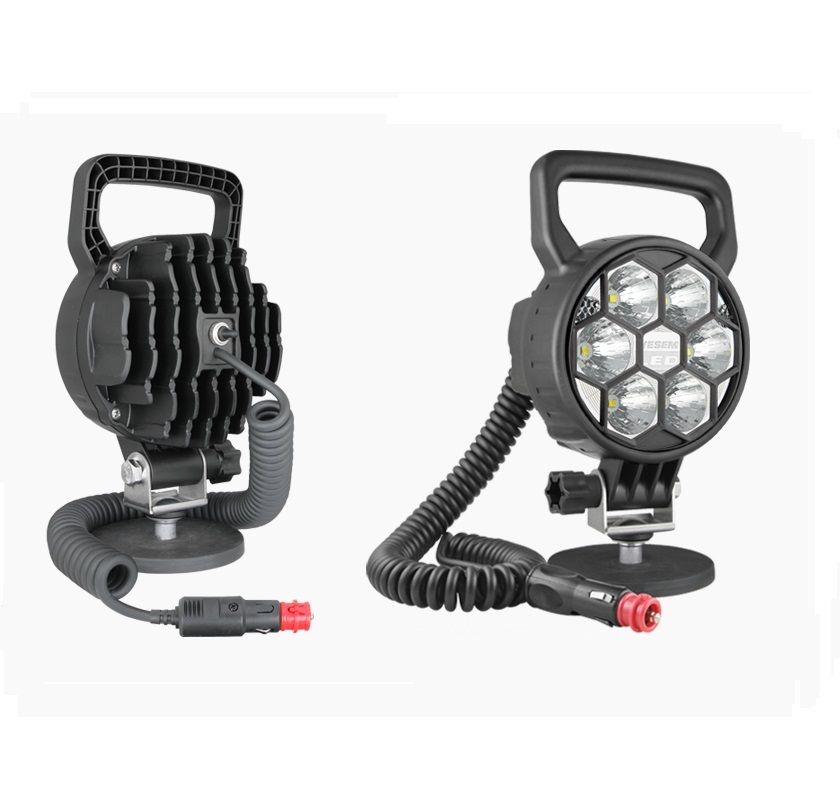 Lampa robocza LED 1500lm z uchwytem magnetycznym, przewodem spiralnym wyłącznik CRC3B.49295 Wesem
