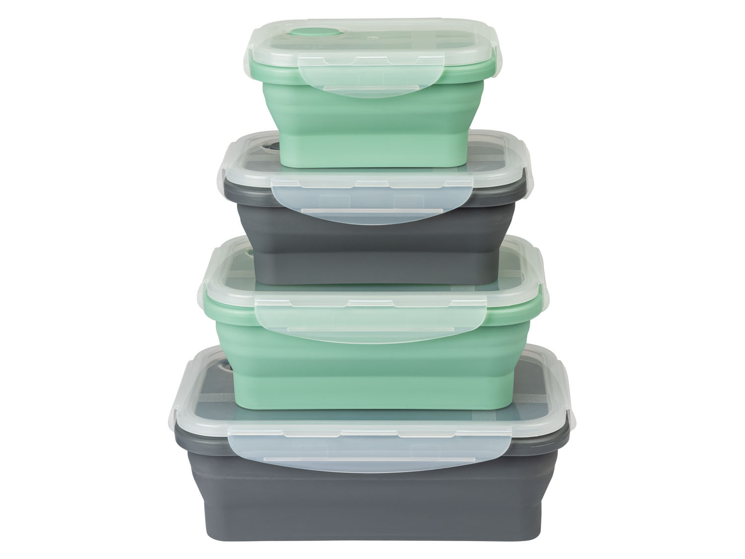 Ernesto Składane pojemniki na żywność z silikonu Prostokątny