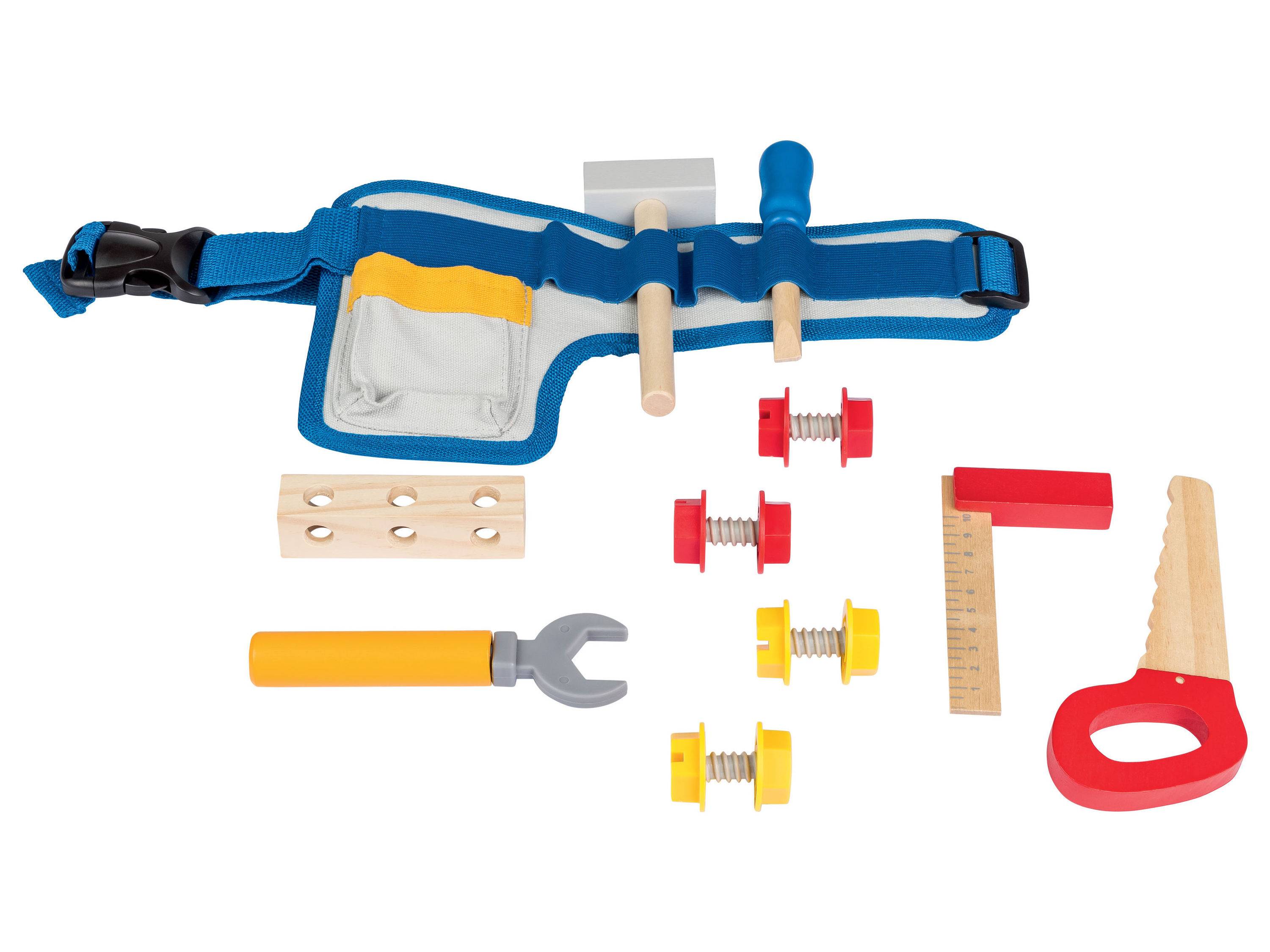 Playtive Zestaw do zabawy z drewna, 1 sztuka Zestaw narzędzi