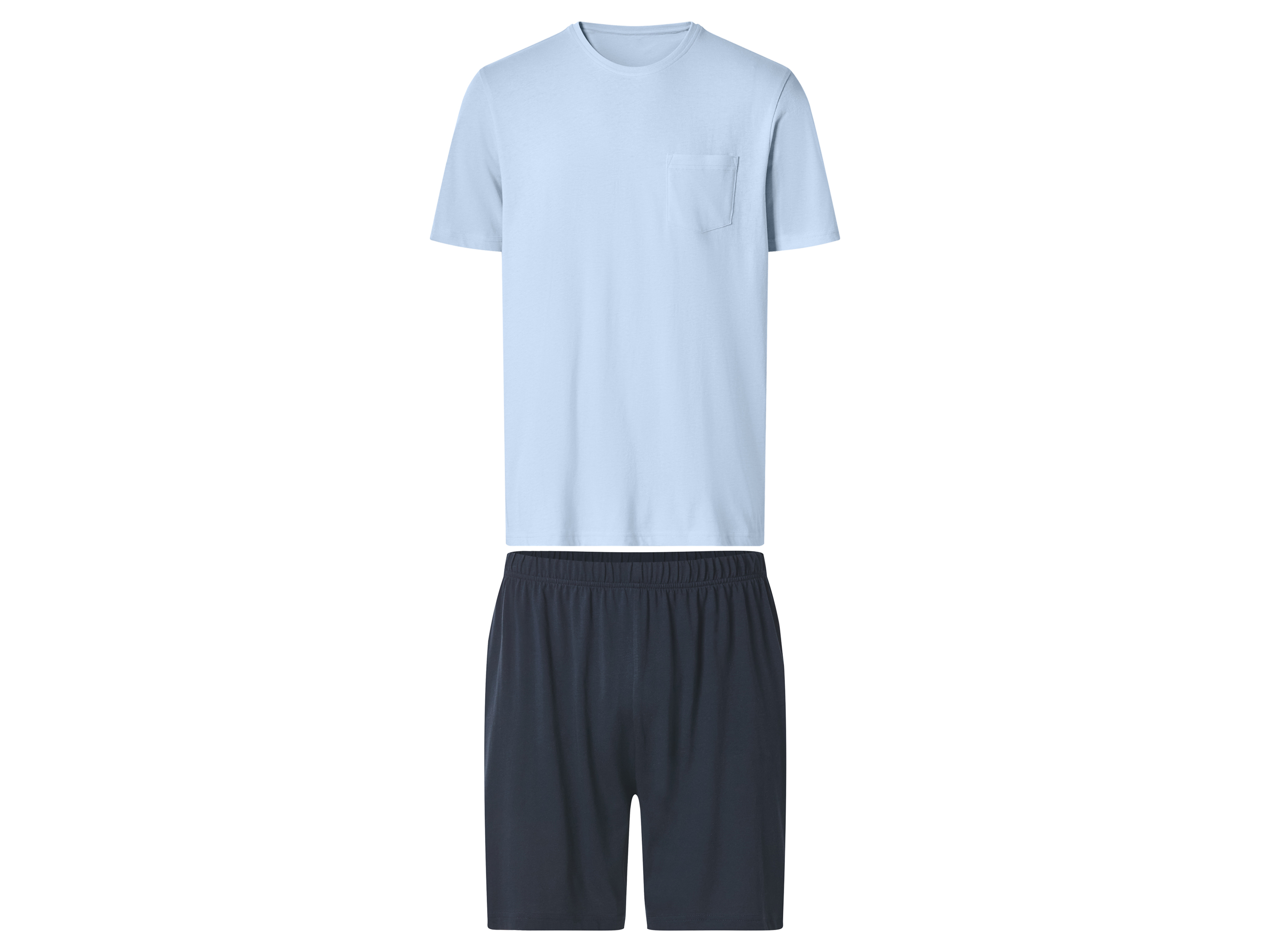 esmara Men Piżama męska z bawełny Jasnoniebieski/granatowy, M 48/50