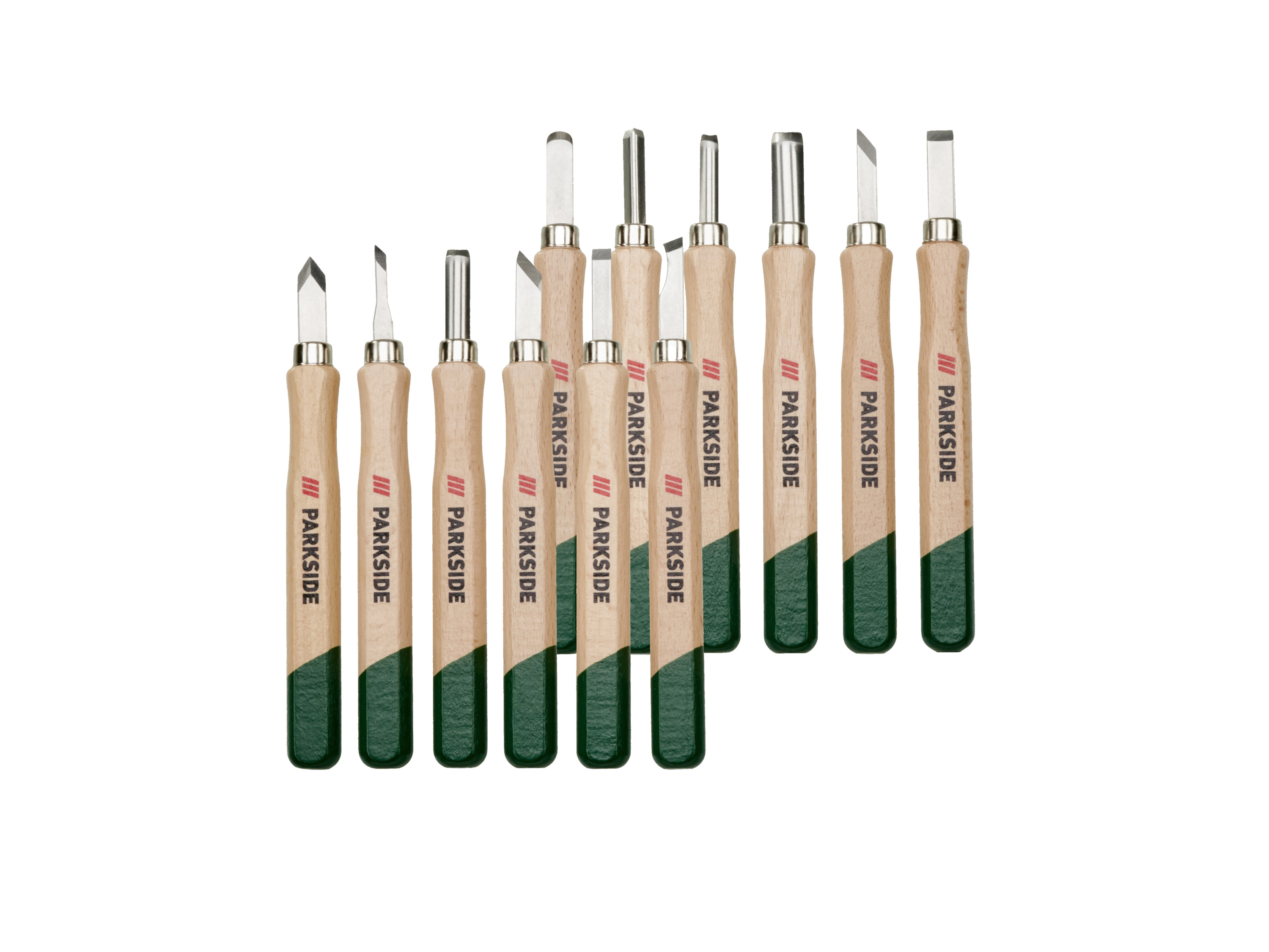Parkside Zestaw dłut lub narzędzi do rzeźbienia w drewnie Zestaw do rzeźbienia w drewnie, 12 szt.