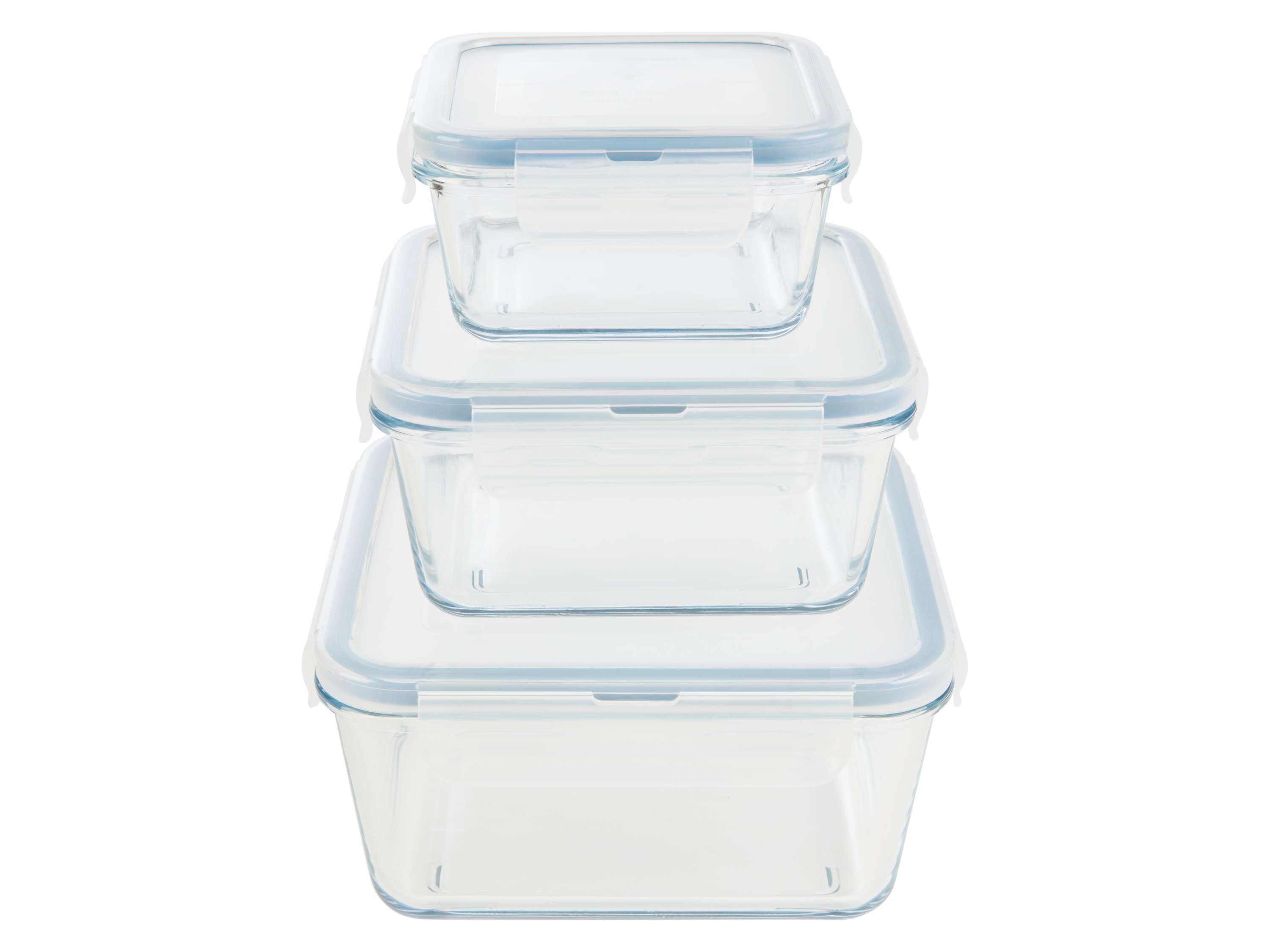 Livarno home Szklane pojemniki do przechowywania żywności Kwadratowy