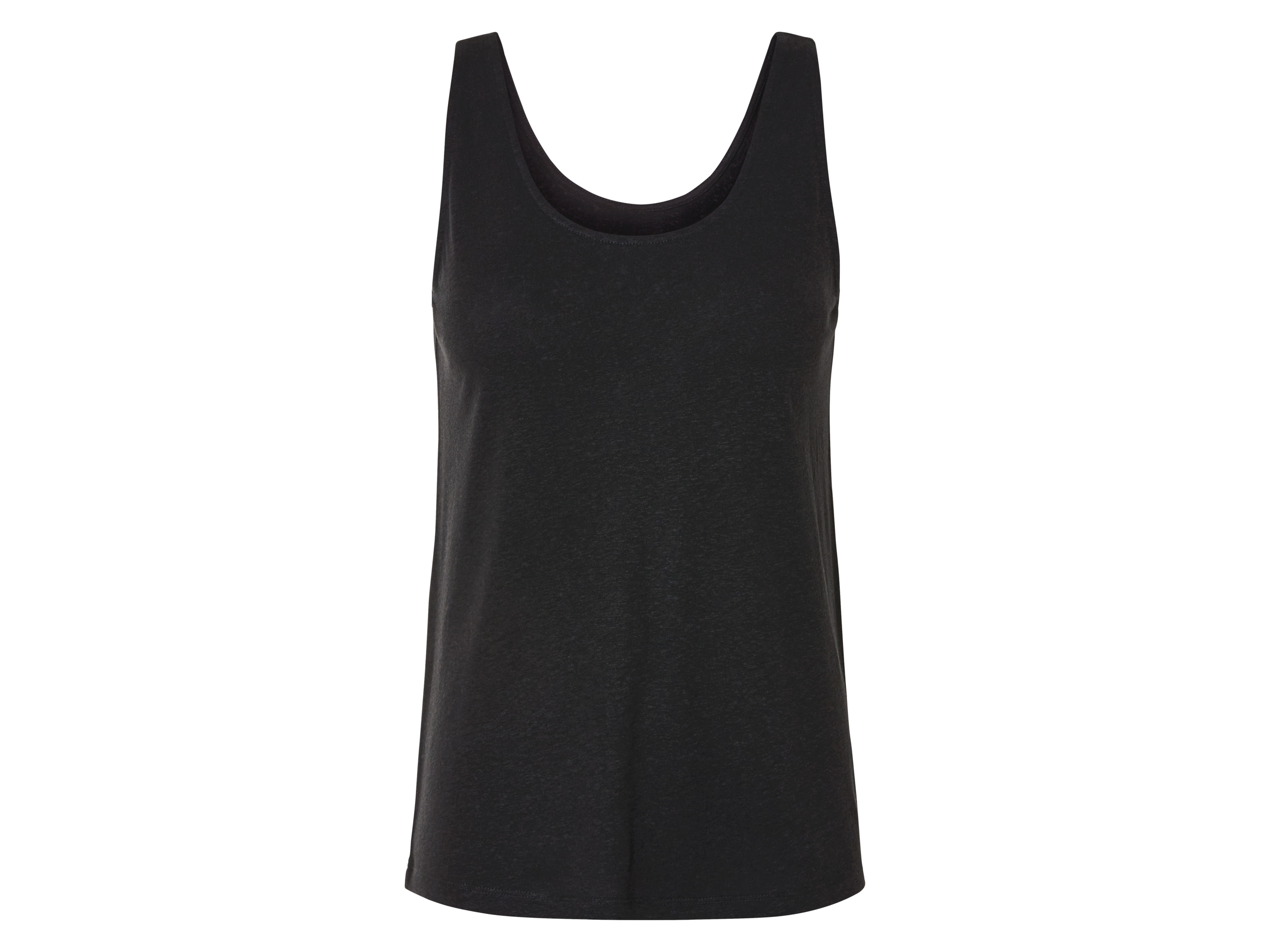 esmara Top damski z lnem i wiskozą Czarny, M40/42