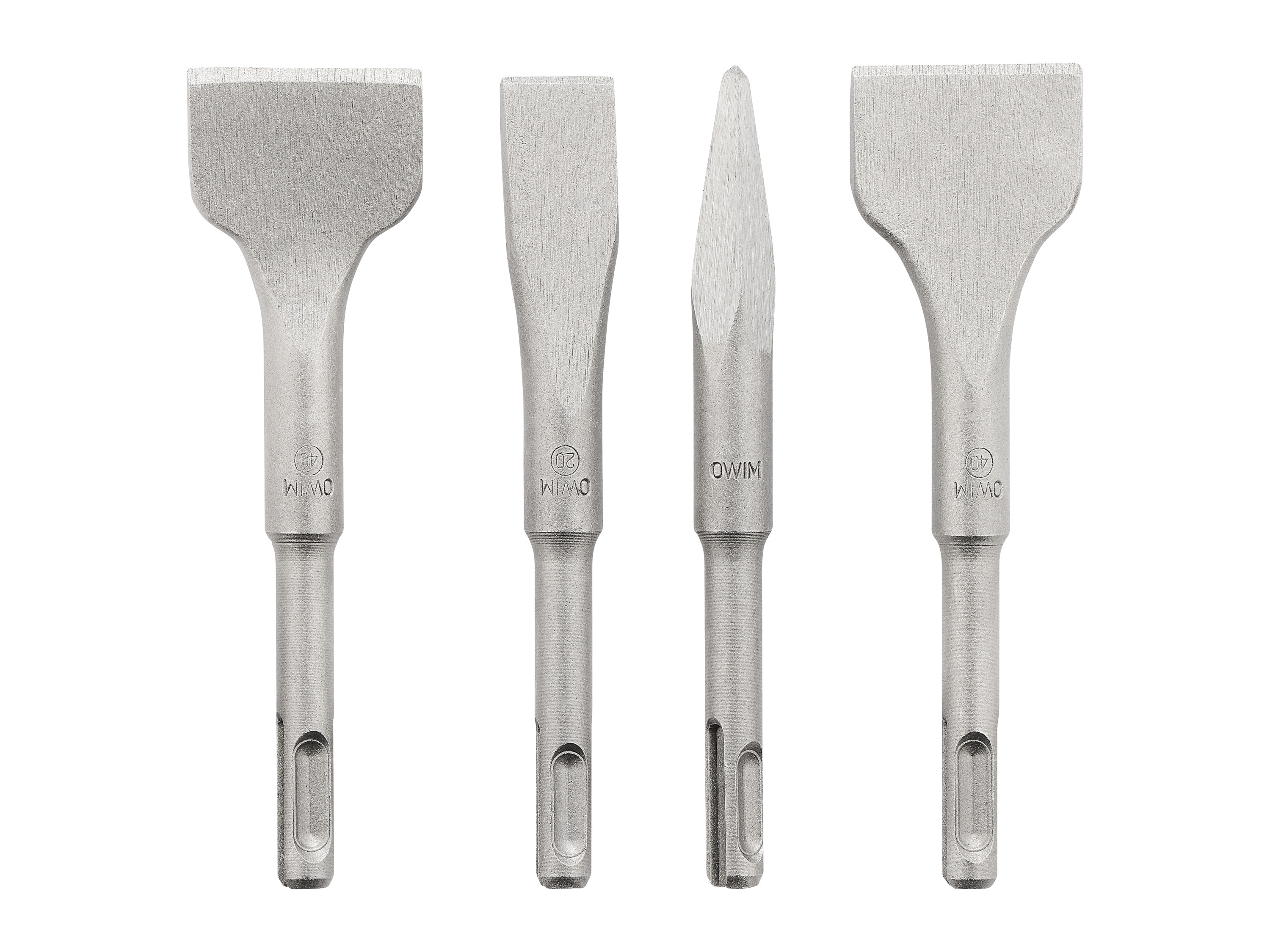 Parkside Zestaw wierteł SDS plus do betonu i kamienia lub krótkich dłut Krótkie dłuto 4 sztuki.