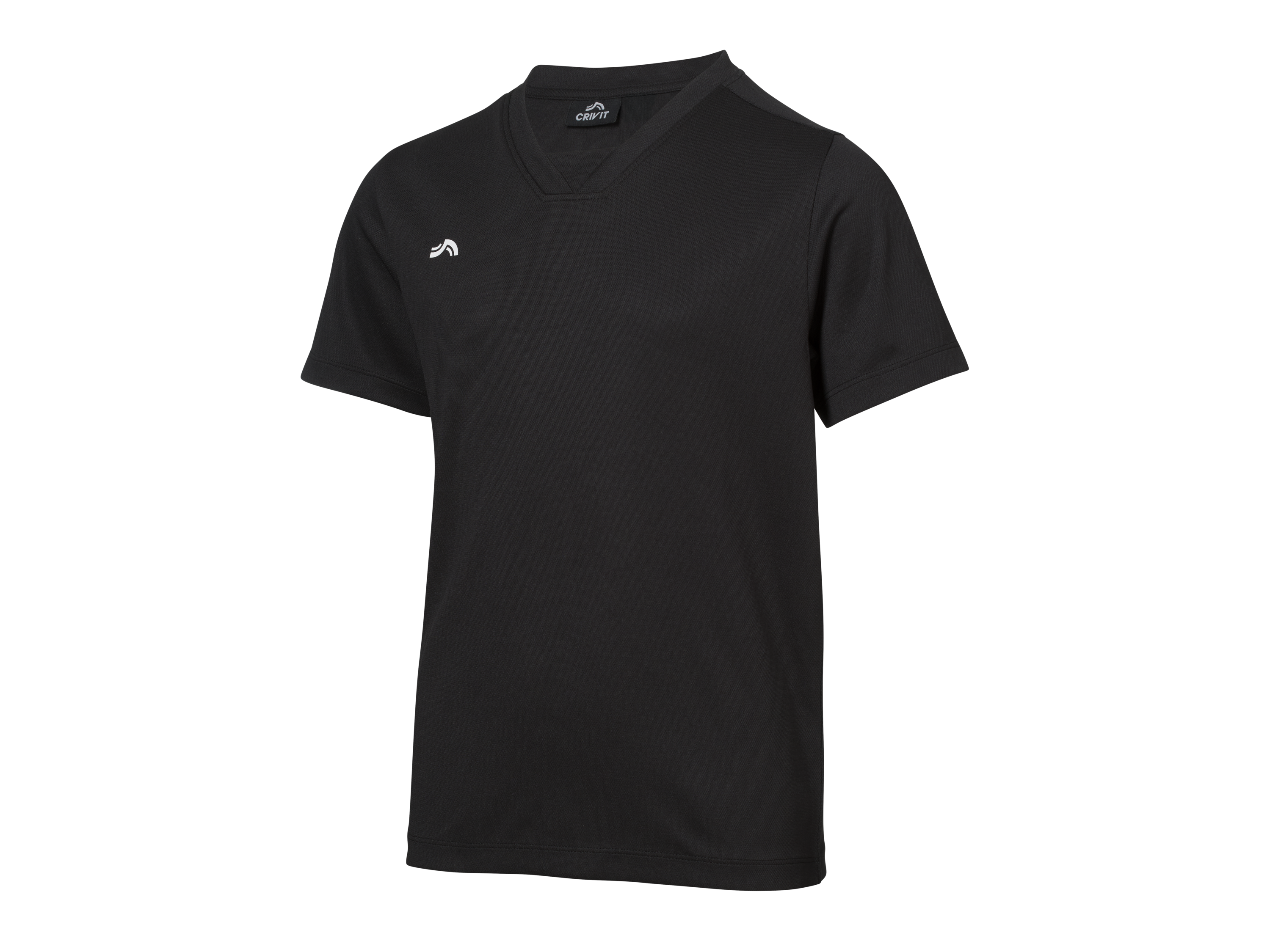 Crivit Koszulka treningowa dziecięca, do piłki nożnej Czarny, 110/116