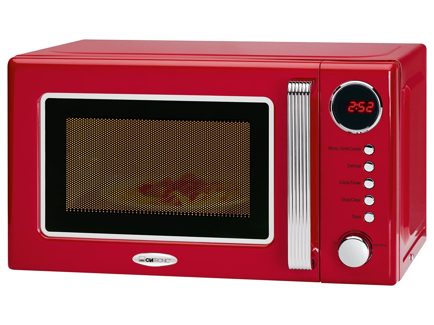 Clatronic Mikrofalówka retro z grillem MWG 790, 700 W i 1000 W Czerwony