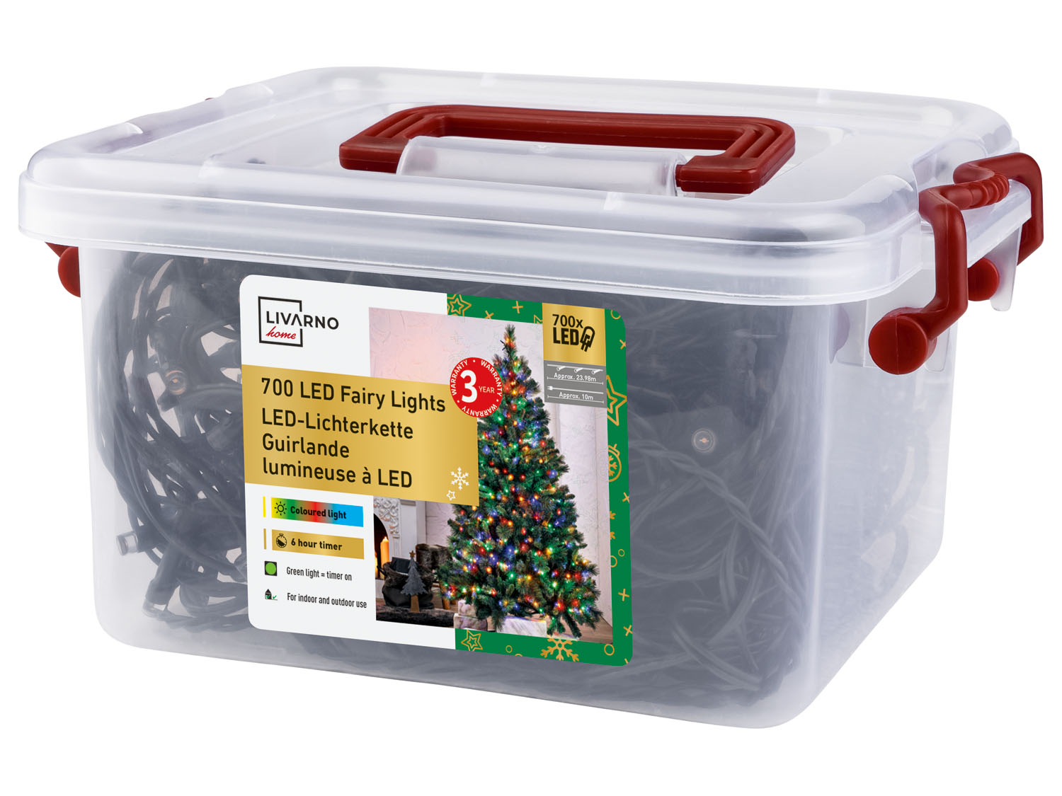 Livarno home Łańcuch świetlny 700 diod LED Kolorowy