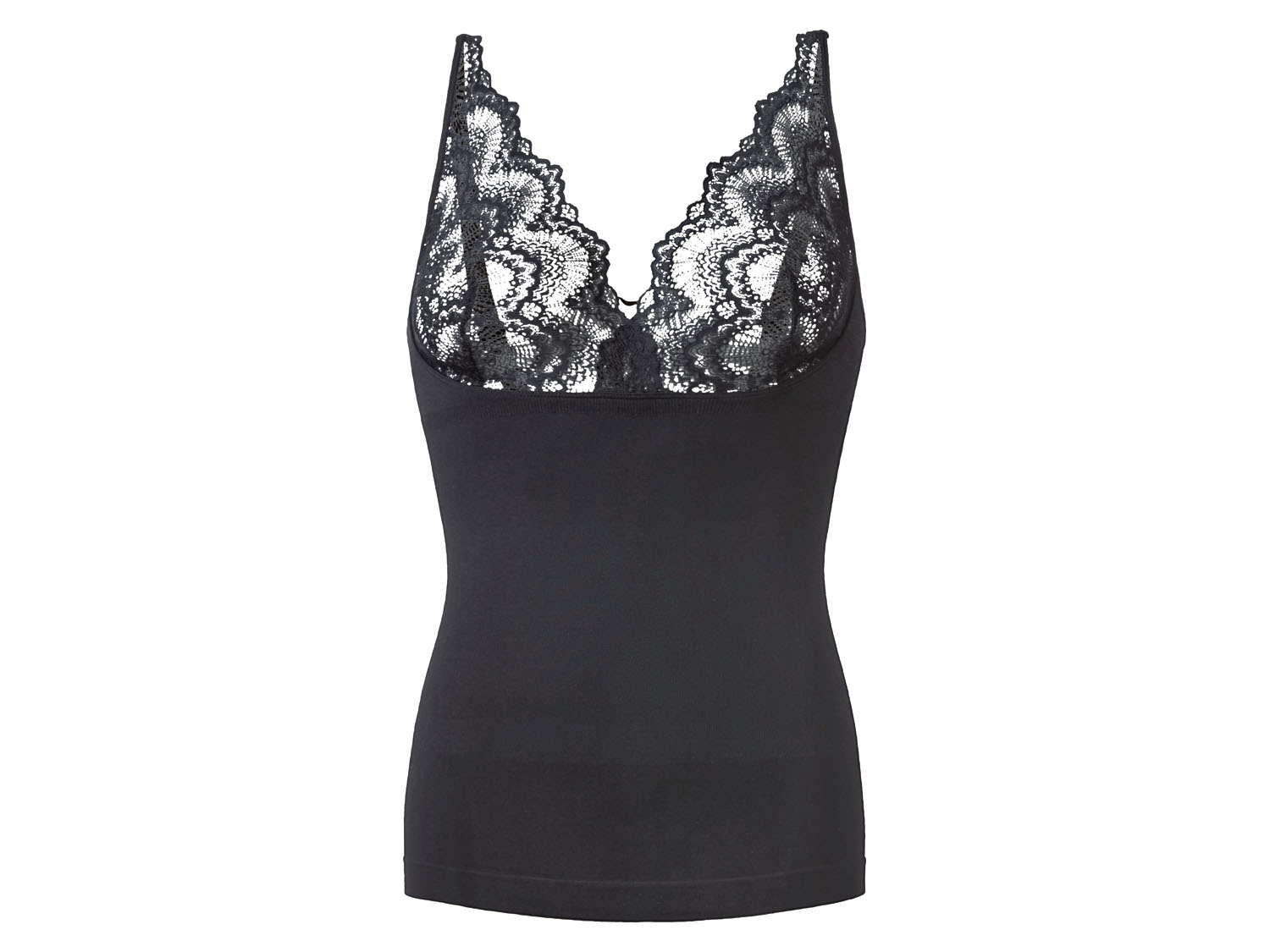 esmara Koszulka modelująca damska Wąskie ramiączka/czarny, S36/38