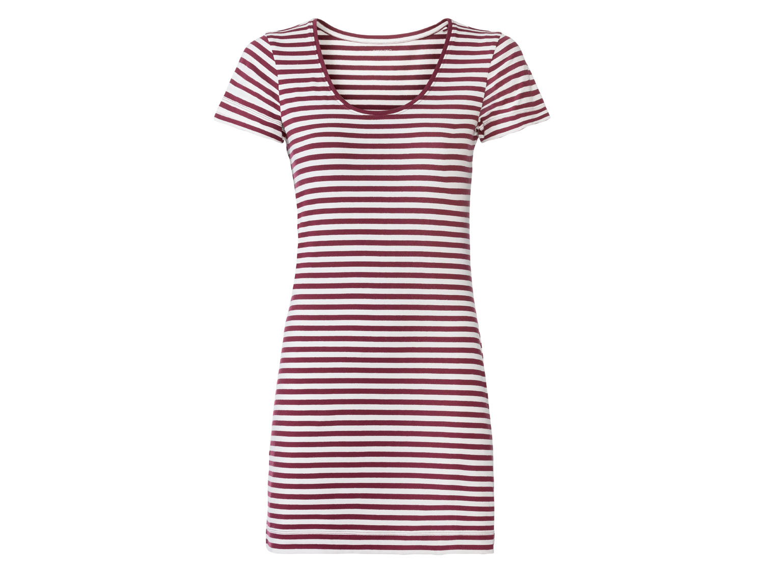 esmara Bluzka damska długa XS 32/34, Paski biały/czerwony