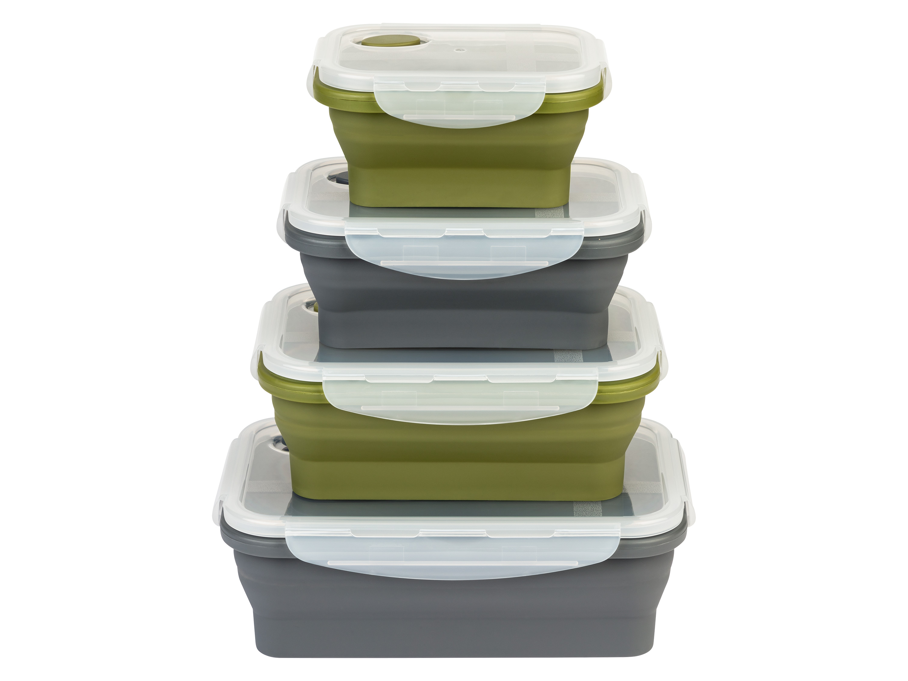 Ernesto Składane pojemniki na żywność z silikonu Prostokątny