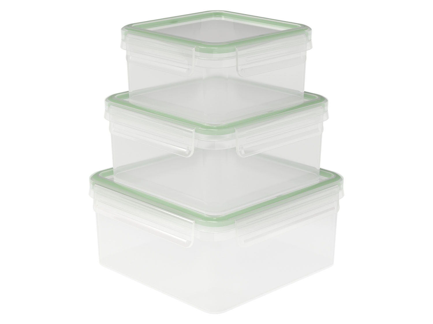 Ernesto Pojemniki do przechowywania żywności, 3 szt. Kwadratowy