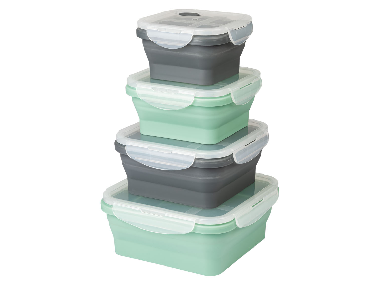 Ernesto Składane pojemniki na żywność z silikonu Kwadratowy