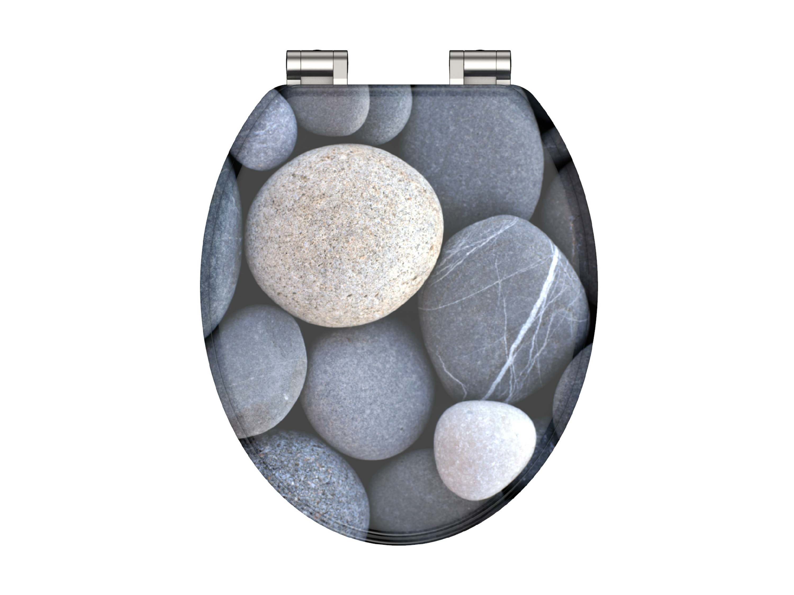 Schütte Deska sedesowa MDF z funkcją cichego opadania Szare kamienie