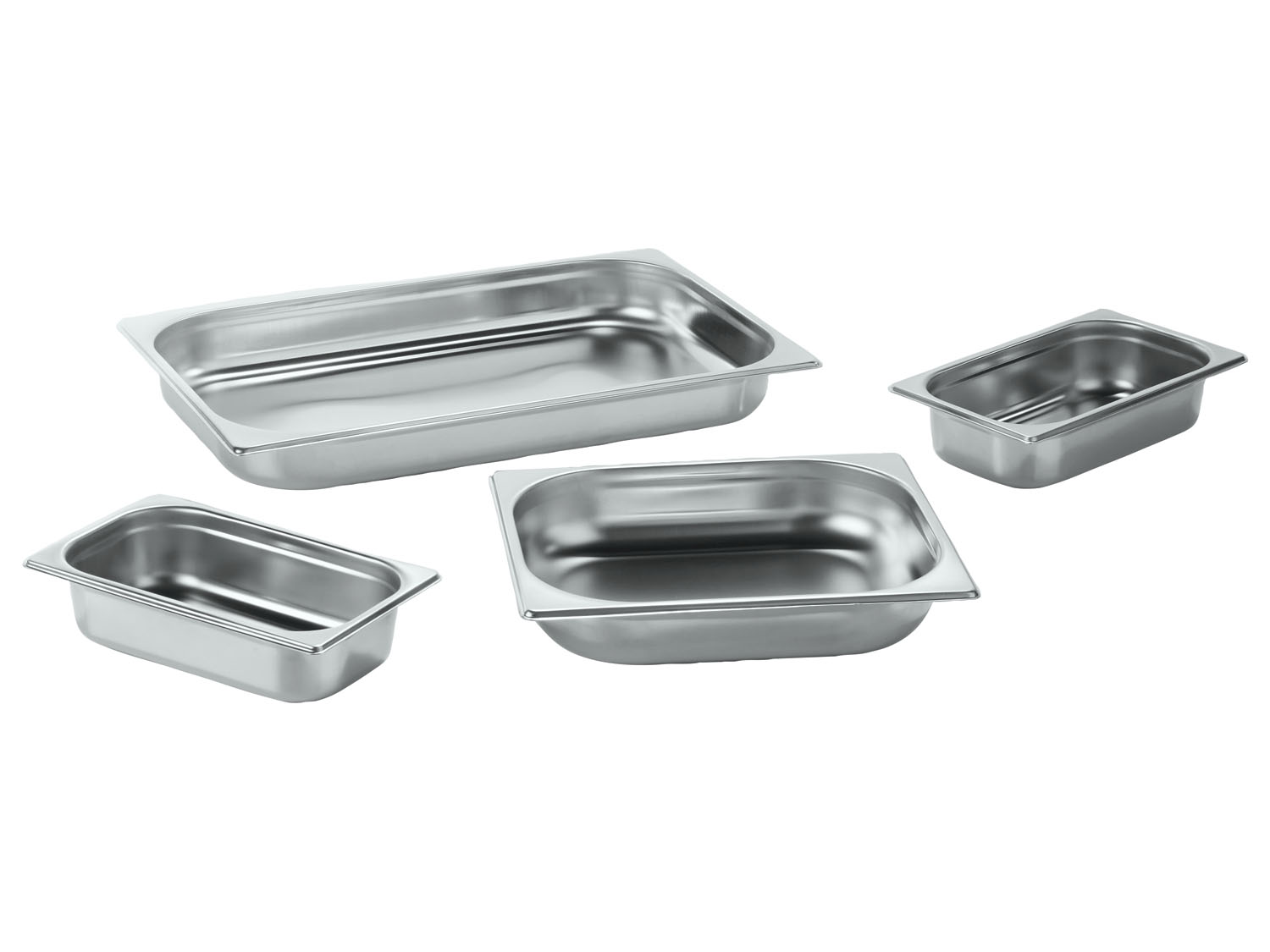 Ernesto Pojemniki gastronomiczne GN ze stali szlachetnej 4 elementy - Gn1/1 + Gn1/2 + GN