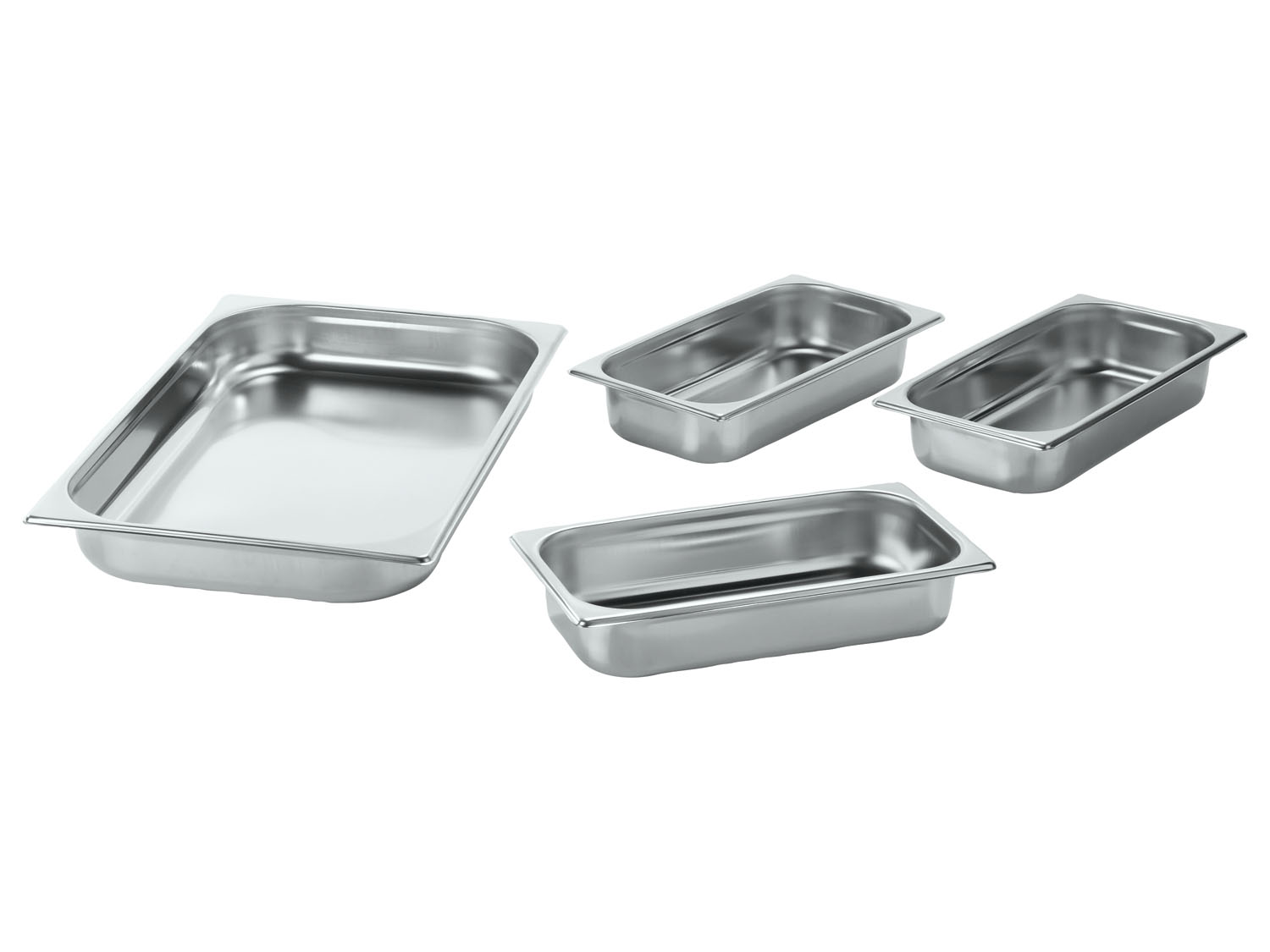 Ernesto Pojemniki gastronomiczne GN ze stali szlachetnej 4 elementy - Gn1/1 + Gn1/3