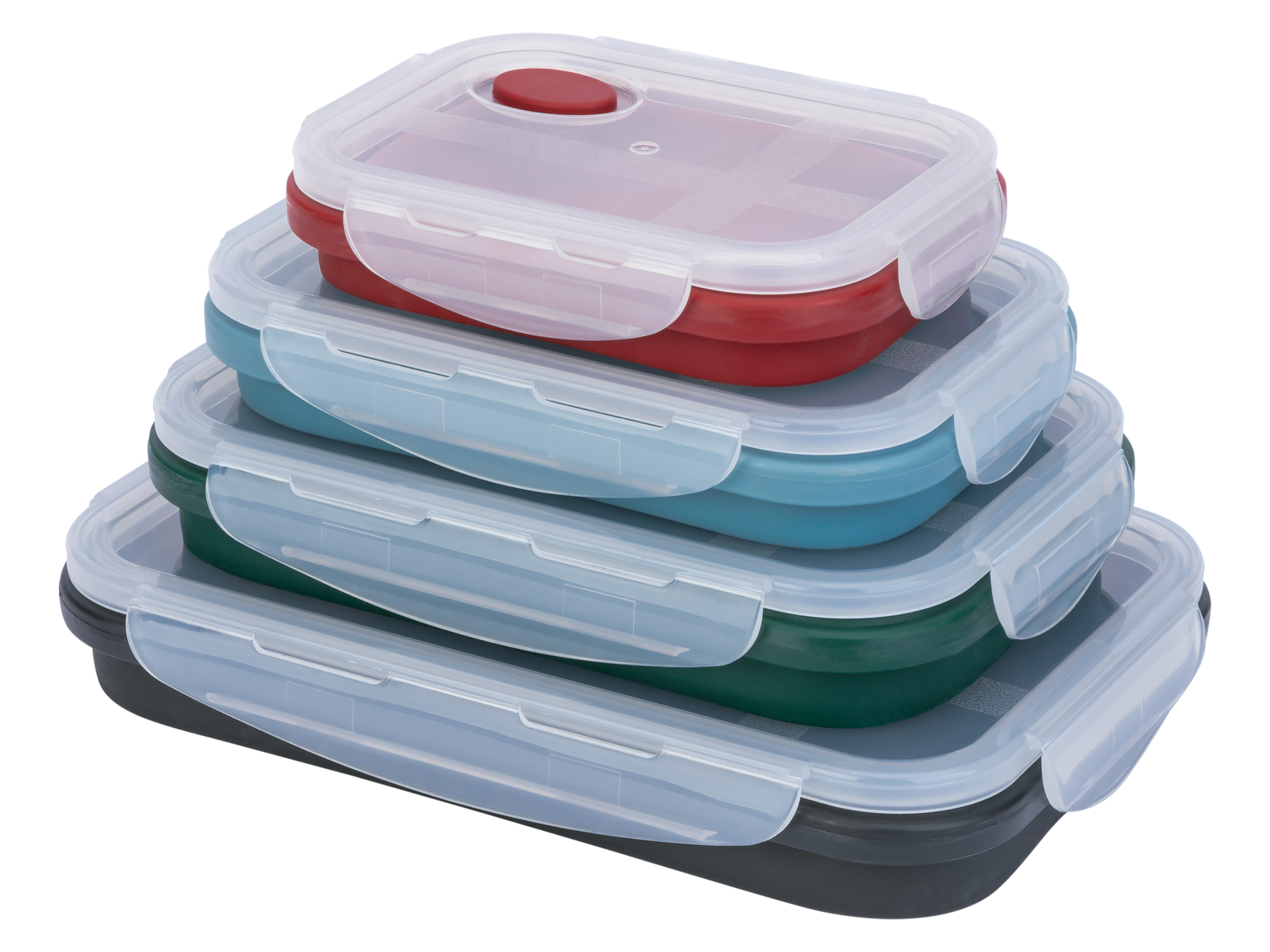 Livarno home Składane pojemniki na żywność z silikonu Prostokątny