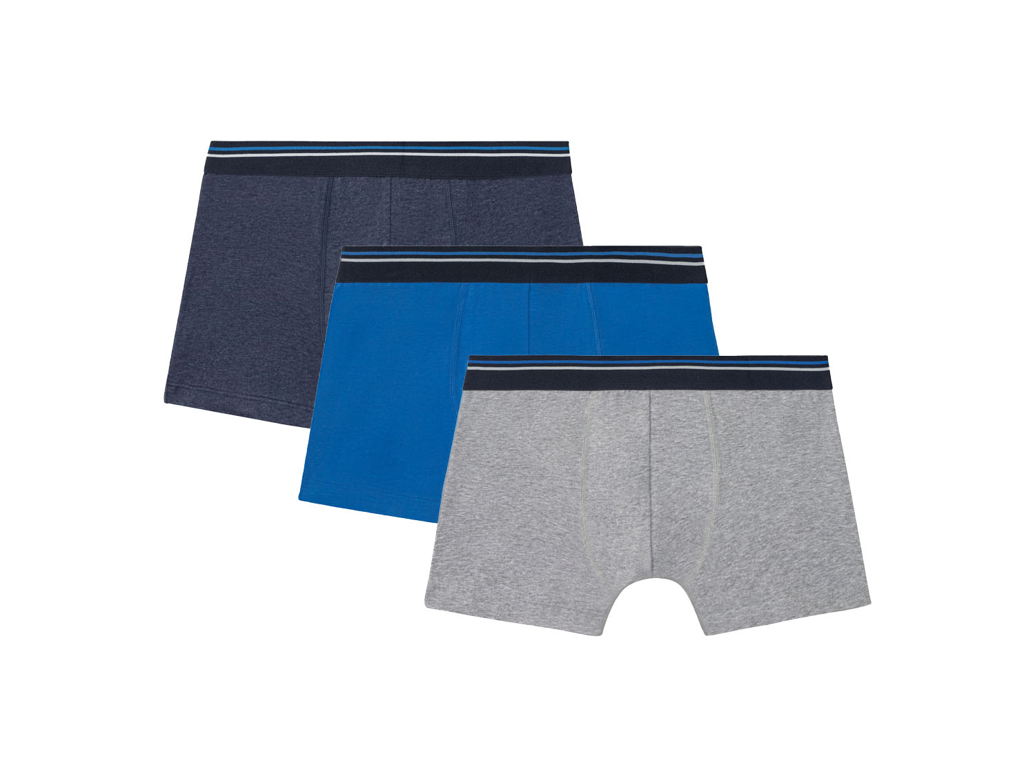 Livergy Bokserki męskie z bawełną, 3 pary 6/L, Granatowy