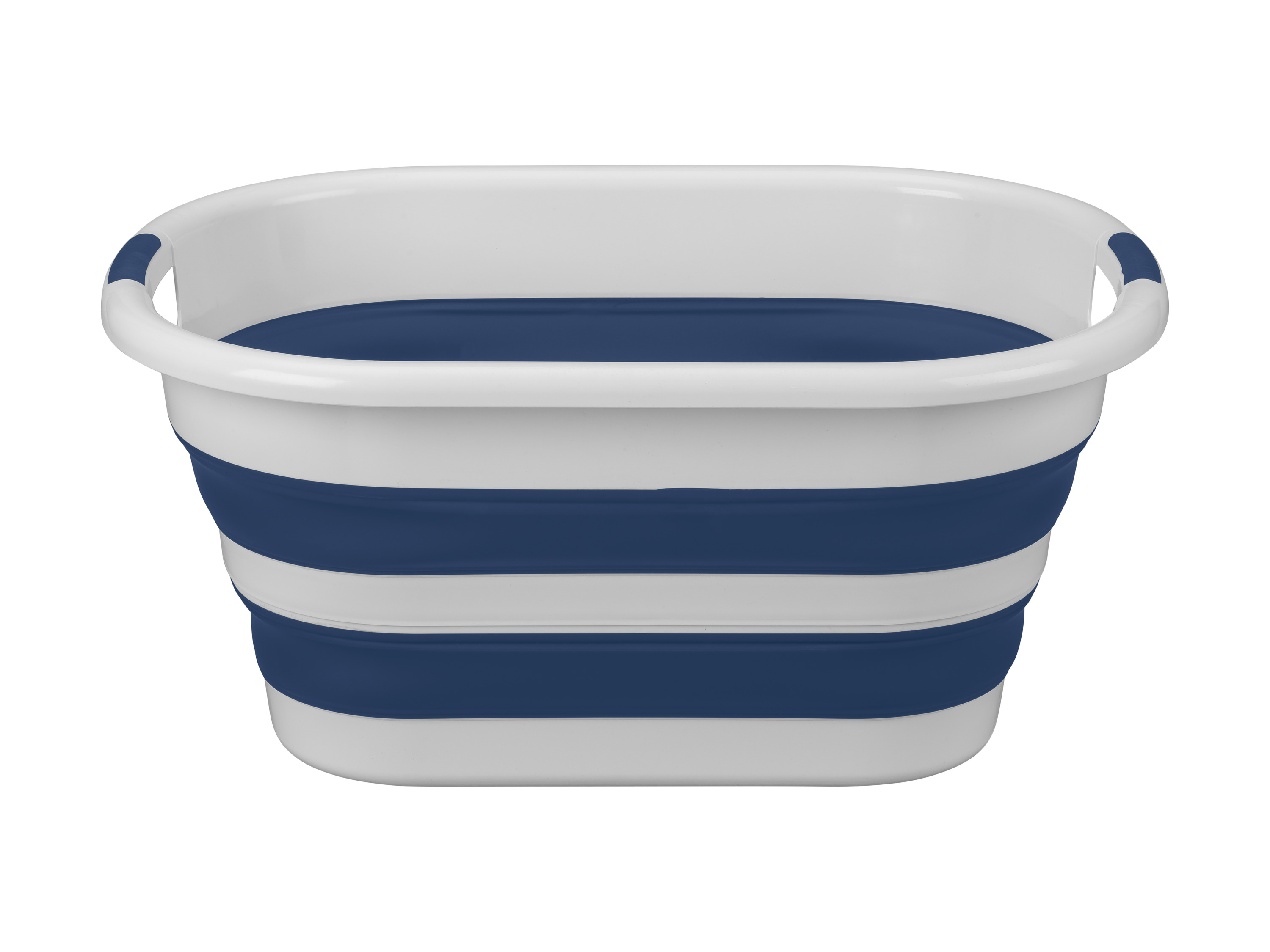 W5 Składany kosz na pranie, ok. 37 l Biały/ niebieski