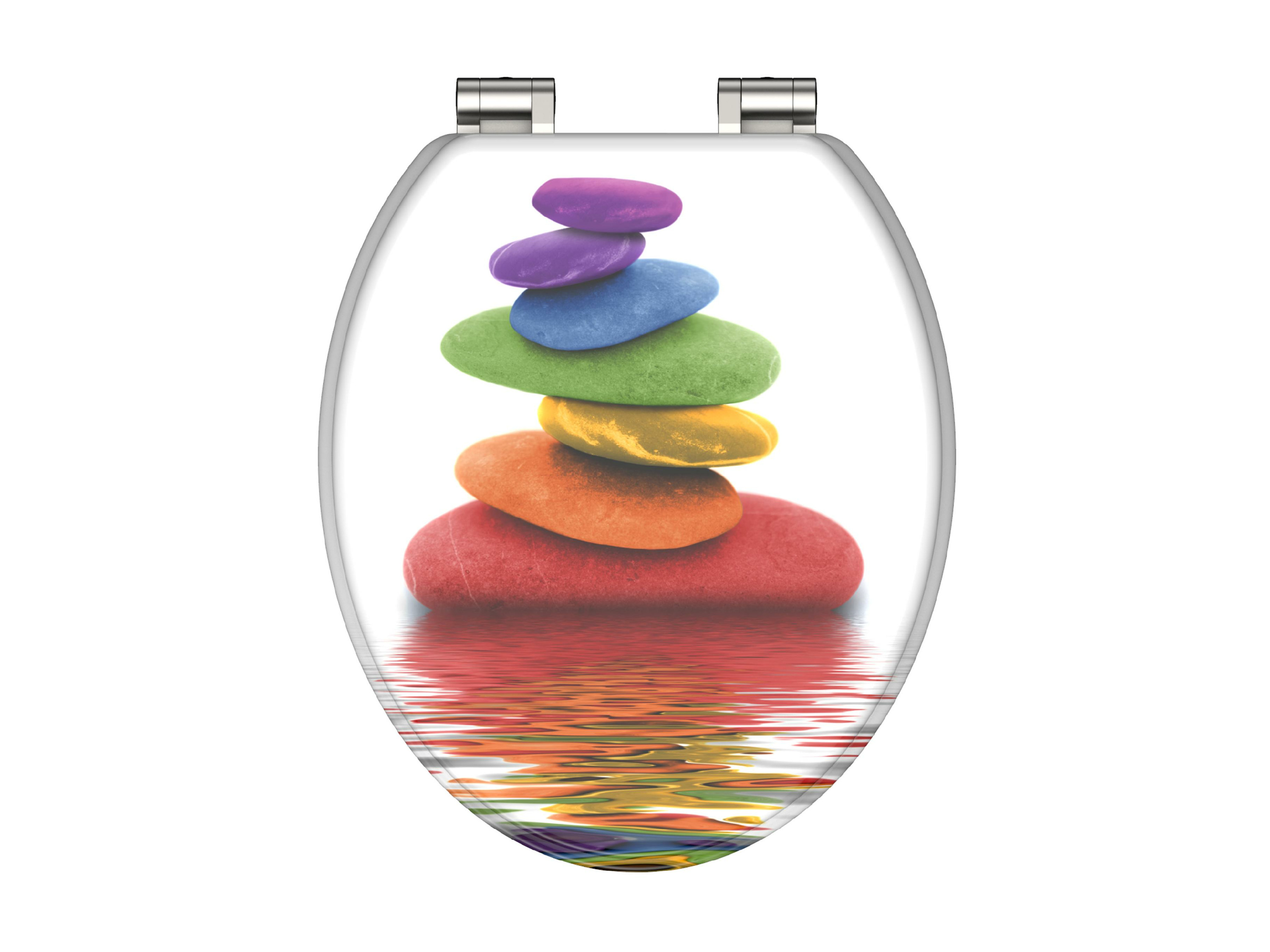 Schütte Deska sedesowa MDF z funkcją cichego opadania Kolorowe kamienie