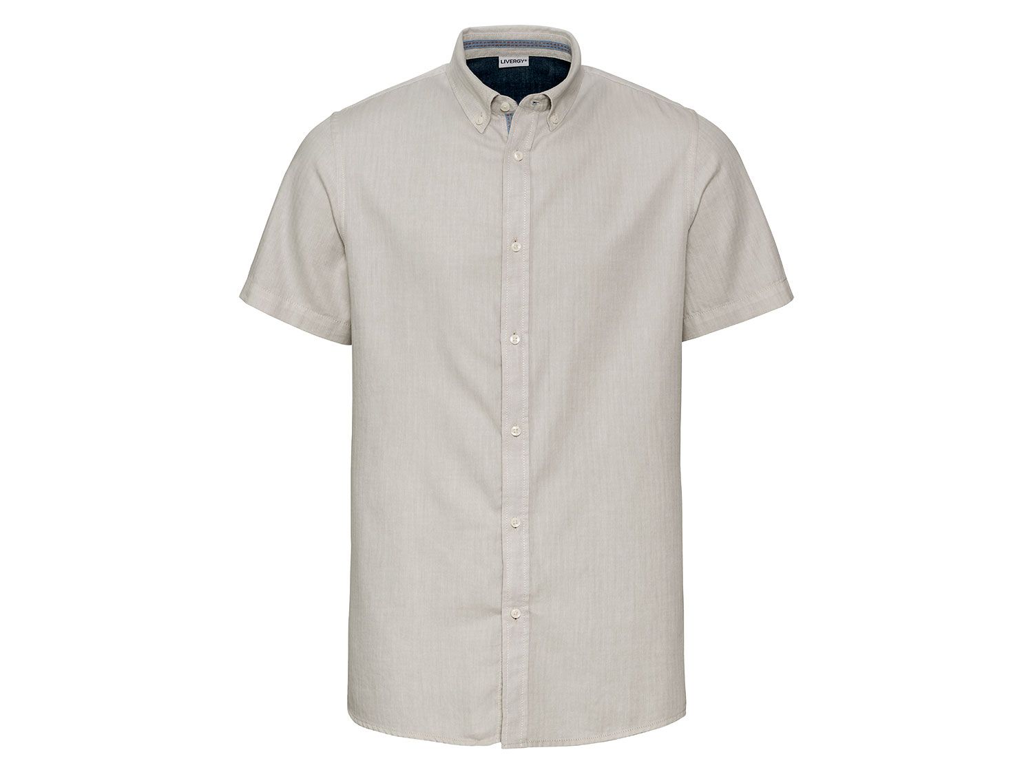 Livergy Koszula męska z krótkim rękawem Beżowy, M 39/40