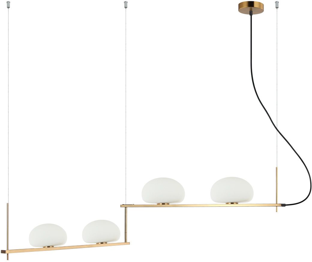 Darmowa Dostawa - Lampa wisząca 4x25 W mosiądz Italux Kernio PND357784BROW