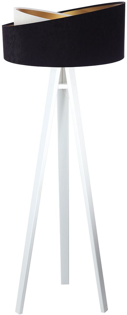 Darmowa Dostawa - Lampa stojąca 1x60 W biała-czarna-złota BPS Koncept Galaxy 060P025W