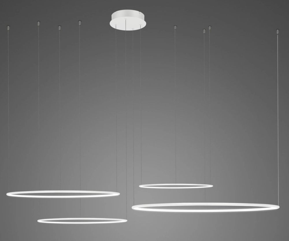 Darmowa Dostawa - Lampa wisząca 4x106 W biała Altavola Design Ledowe Okręgi LA084CO4100in4kwhitedimm